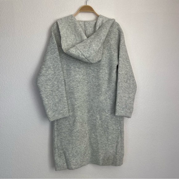Love token XS LONG HOODED CARDIGAN light gray duster cardigan new with tags - Picture 5 of 16